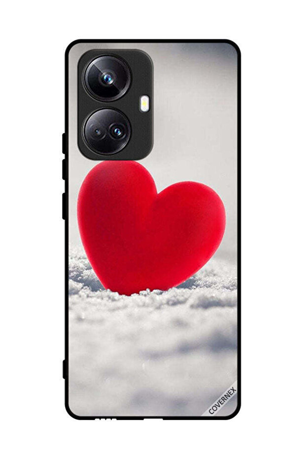 غطاء حماية لهاتف Realme 10 Pro Plus بتصميم قلب أحمر جميل