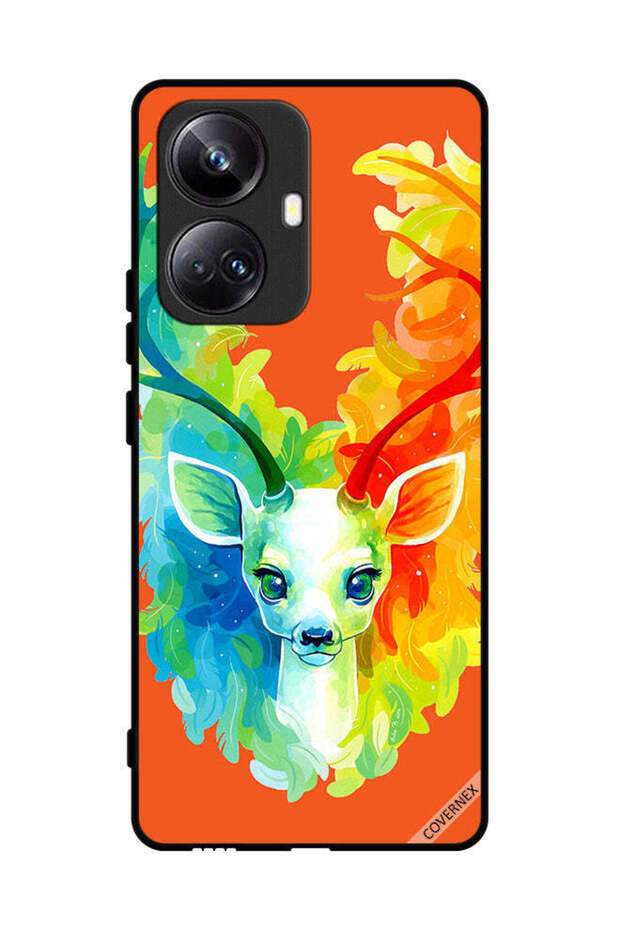 غطاء حماية لهاتف Realme 10 Pro Plus - غزال ملون