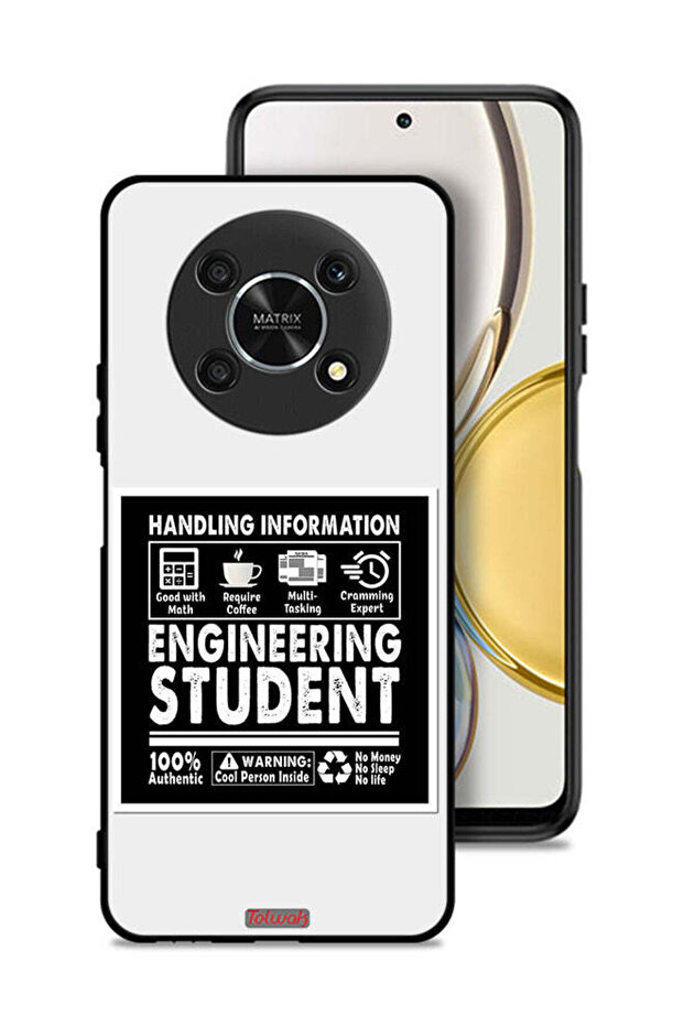 غطاء حماية لهاتف Honor X9 5G، ملصق طالب هندسة