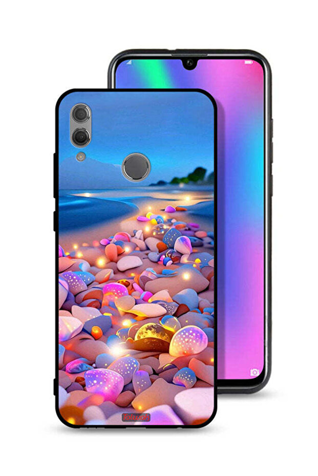 غطاء حماية لهاتف Honor 10 Lite برسومات أحجار فنية