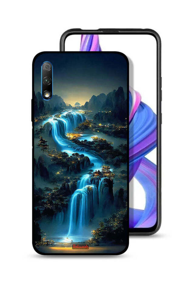 غطاء حماية لهاتف Honor 9X (الصين) بتصميم شلال فني