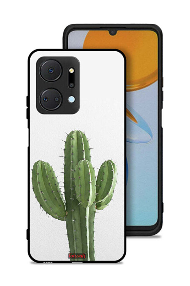 غطاء حماية لهاتف Honor X7a بنقشة نبات الصبار