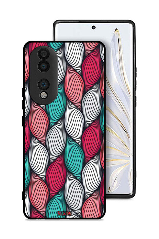 Honor 70 Protective Case Cover Feather Pattern - 1