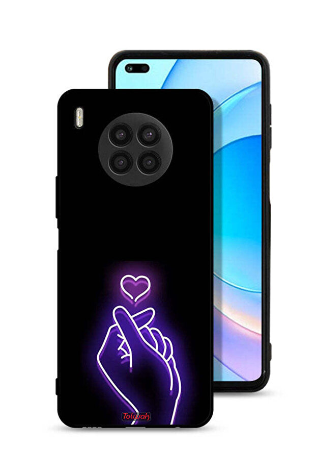غطاء حماية لهاتف Honor 50 Lite بتصميم قلب صغير