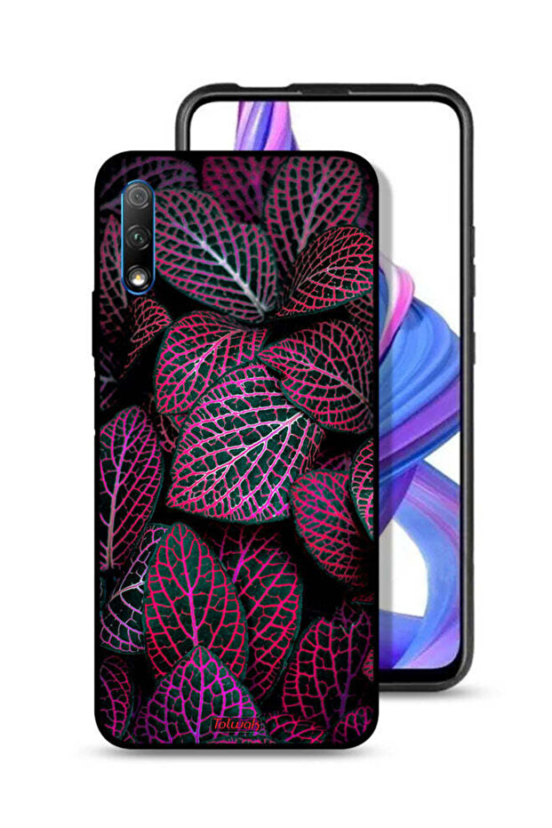 غطاء حماية لهاتف Honor 9X (الصين) بنقشة أوراق سالجا