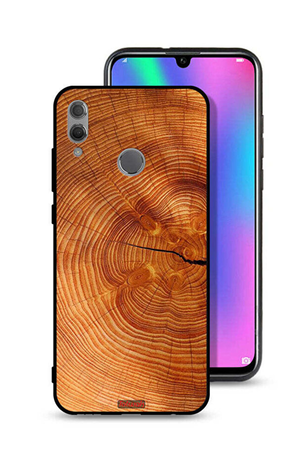 غطاء حماية لهاتف Honor 10 Lite مصنوع من الخشب المتصدع