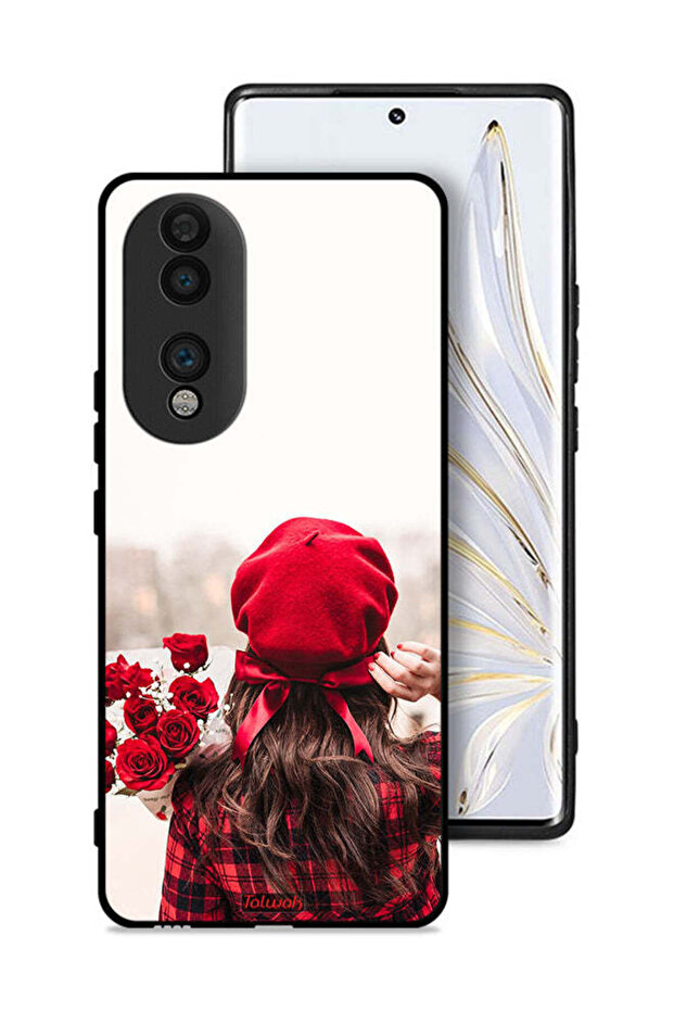 غطاء حماية لهاتف Honor 70 يحمل زهورًا