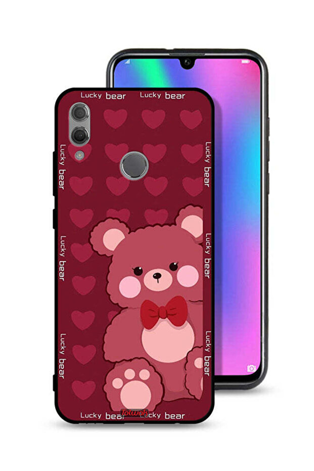 غطاء حماية لهاتف Honor 10 Lite بتصميم الدب المحظوظ