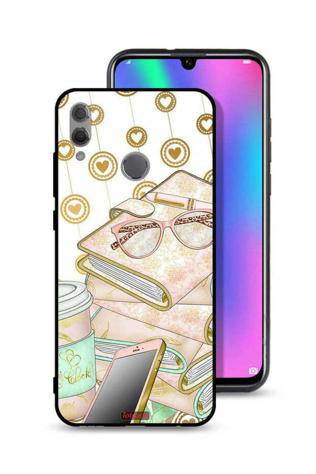 غطاء حماية لهاتف Honor 10 Lite بتصميم نظارات على الكتب