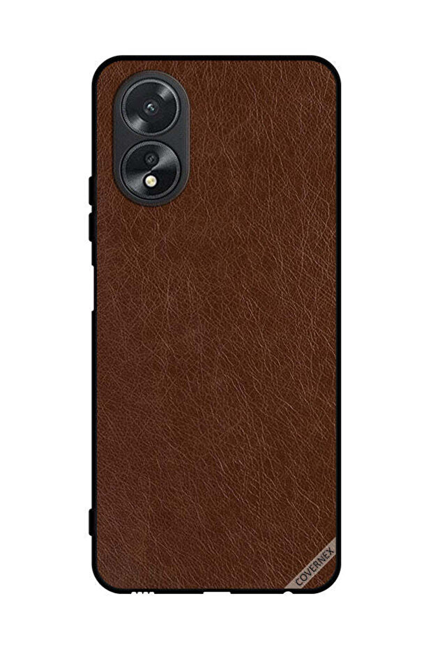 غطاء حماية لهاتف Oppo A38 بنمط جلدي