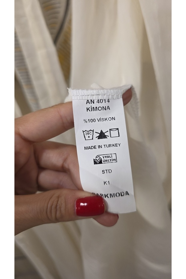 Kimono Wave Pattern Raw Cotton - 5
