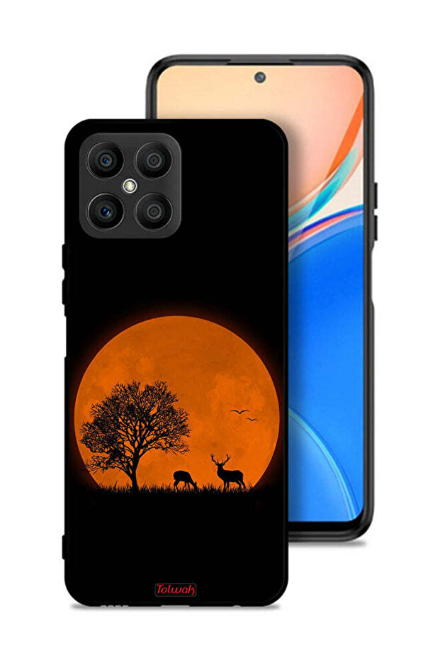 Honor X8 4G Protective Case Cover Evening Moon Art