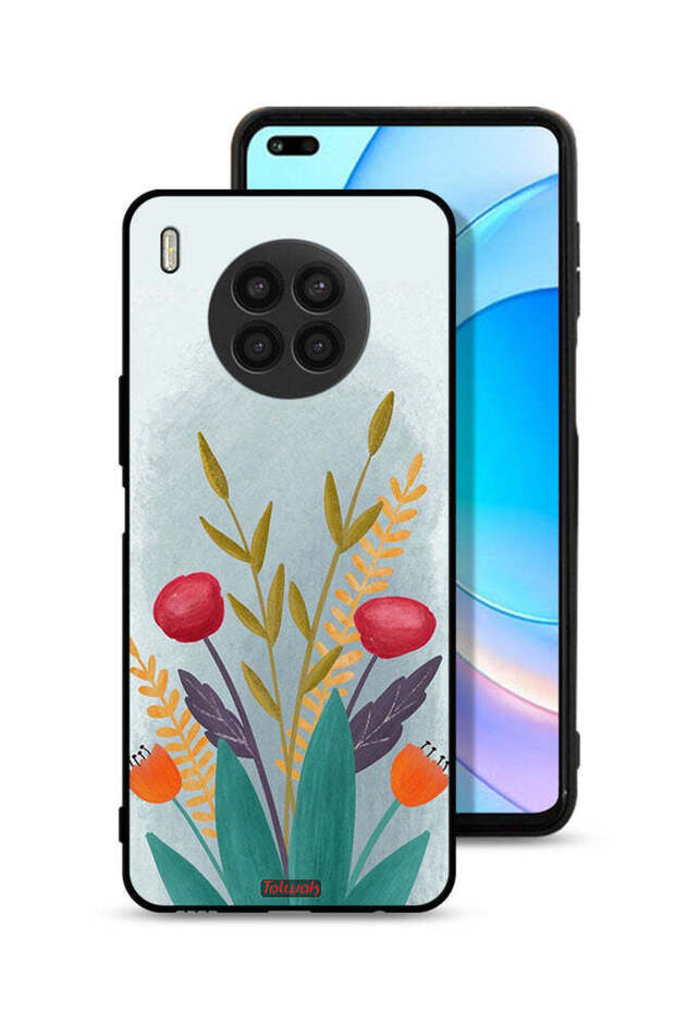 غطاء حماية لهاتف Honor 50 Lite برسومات نباتية