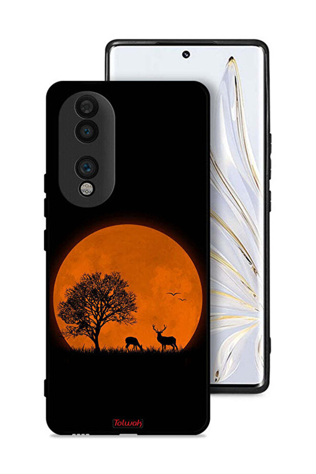 غطاء حماية لهاتف Honor 70 برسومات قمر المساء