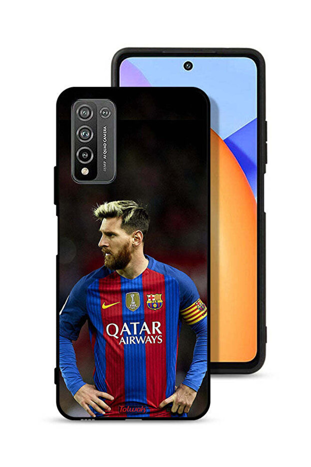 غطاء حماية لهاتف Honor 10X Lite ميسي برشلونة