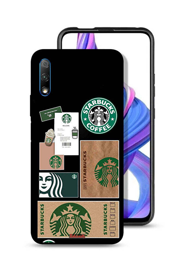 غطاء حماية لهاتف Honor 9X (الصين) ملصق ستاربكس