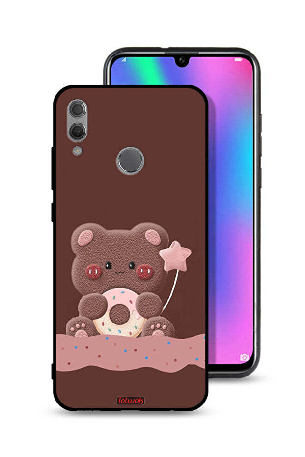 غطاء حماية لهاتف Honor 10 Lite بتصميم دب الدونات