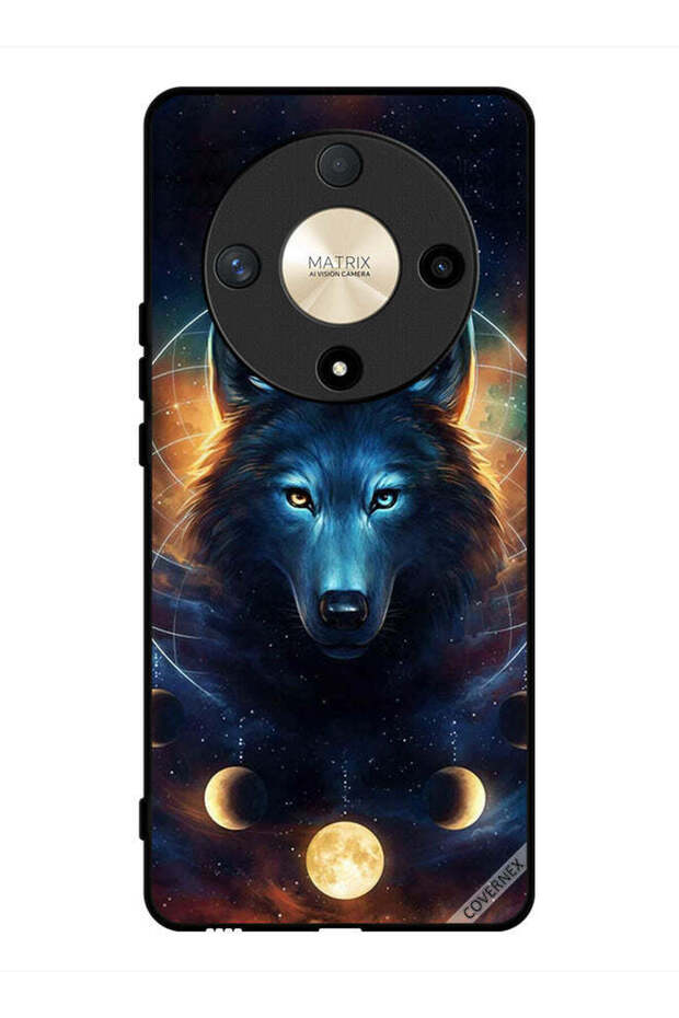 غطاء حماية لهاتف Honor X9b - ذئب في الفضاء