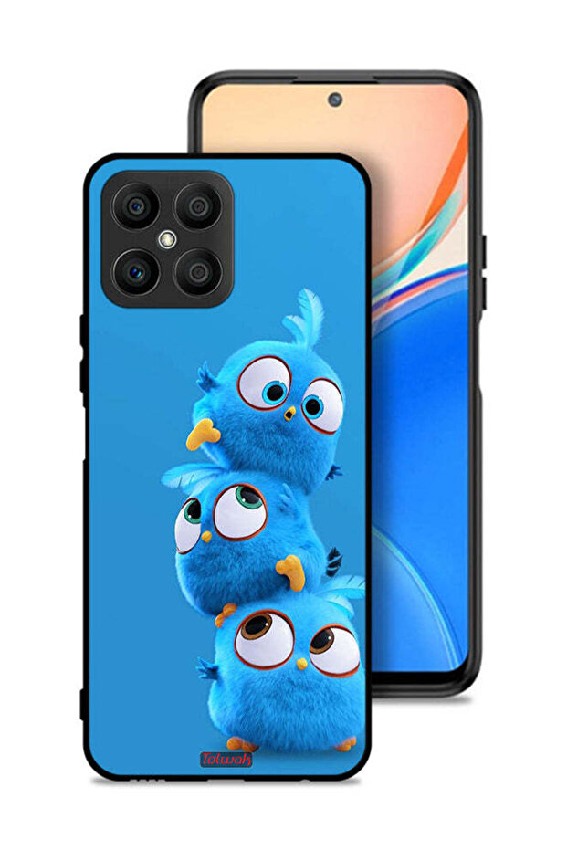 غطاء حماية لهاتف Honor X8 4G بنقشة طيور لطيفة