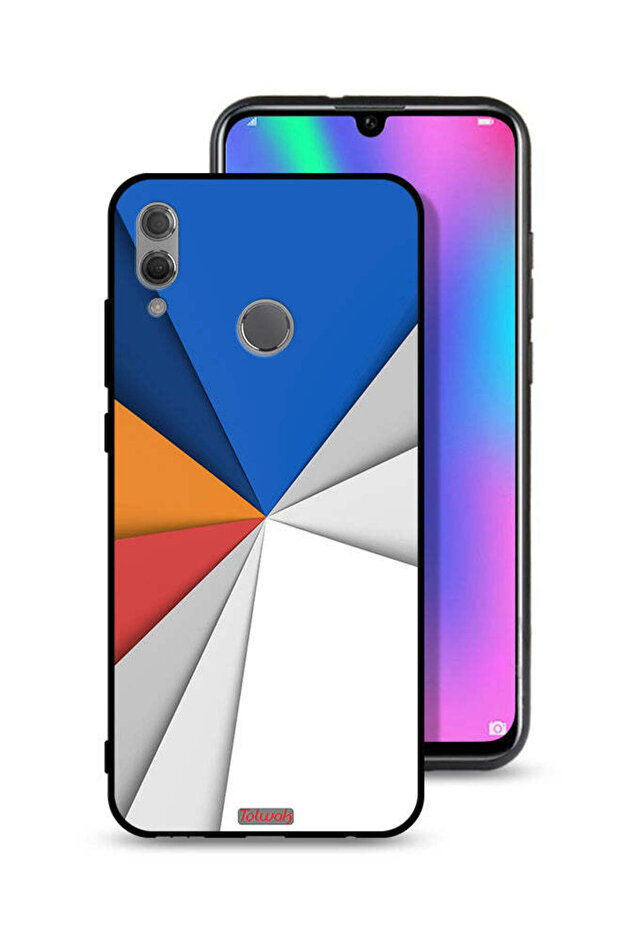 غطاء حماية لهاتف Honor 10 Lite مصنوع من مادة فنية تجريدية