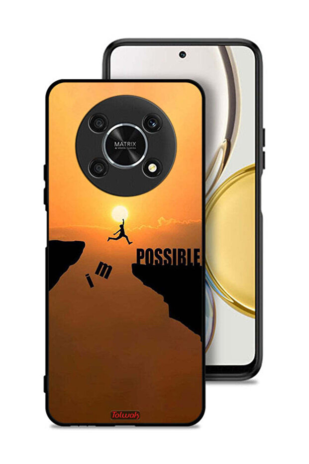 غطاء حماية لهاتف Honor X9 5G مطبوع عليه عبارة "أنا ممكن"