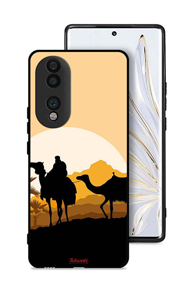 غطاء حماية لهاتف Honor 70 برسومات جمال في الصحراء