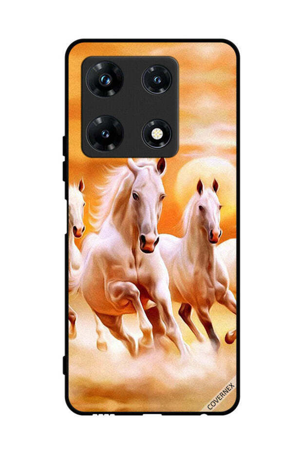 غطاء حماية لهاتف Infinix Note 30 Pro - خيول تركض