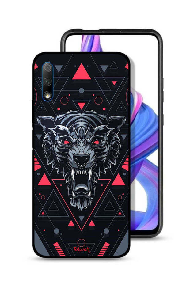 Honor 9X (China) Protective Case Cover Scrolling Wolf