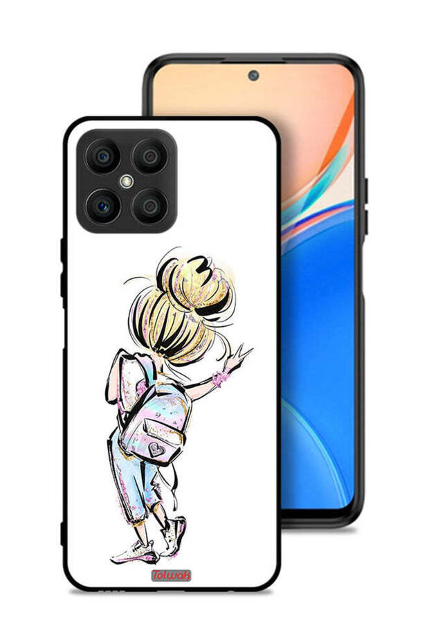 Honor X8 4G Protective Case Cover Back To School Girl Art