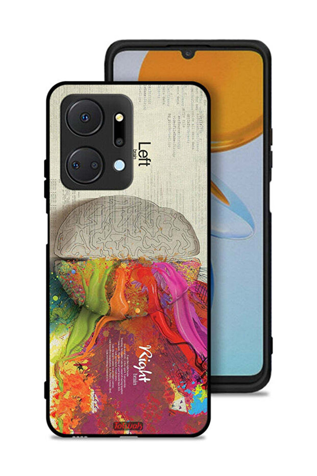 غطاء حماية لهاتف Honor X7a - عمل فني تجريدي لعلم الدماغ