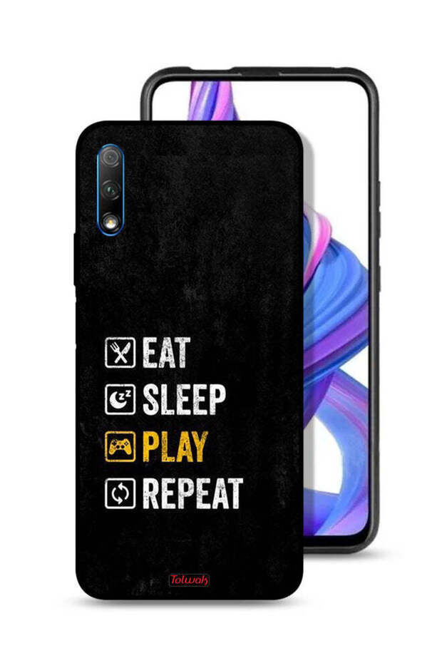 غطاء حماية لهاتف Honor 9X (الصين) - تناول الطعام والنوم واللعب والتكرار