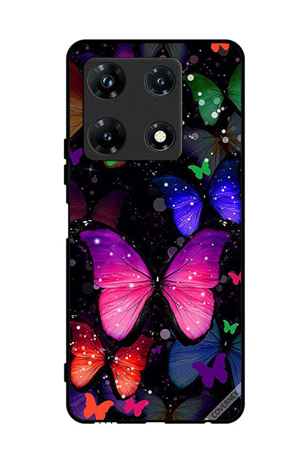 غطاء حماية لهاتف Infinix Note 30 Pro بنقشة الفراشات