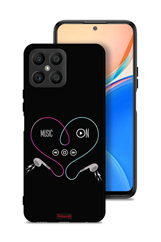 غطاء حماية لهاتف Honor X8 4G مع موسيقى