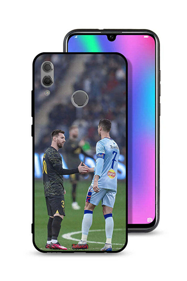 غطاء حماية لهاتف Honor 10 Lite ميسي ورونالدو