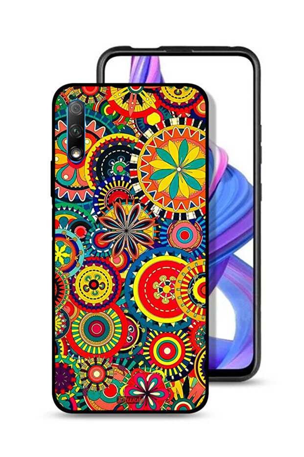 غطاء حماية لهاتف Honor 9X (الصين) بنمط ماندالا ملون