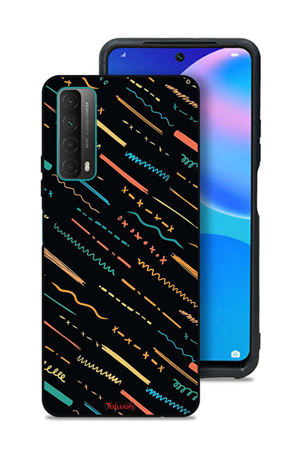 Huawei P smart (2021) Protective Case Cover X Lines Abstract Pattern