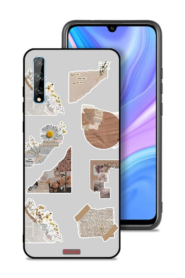 Huawei Y8p Protective Case Cover Pieces Of Paper Stickers