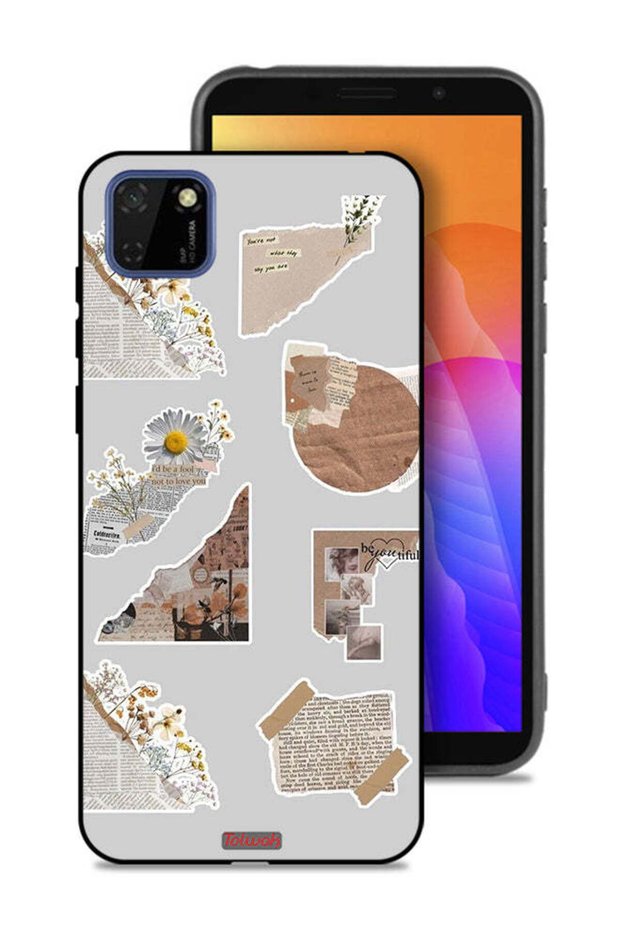 Huawei Y5p Protective Case Cover Pieces Of Paper Stickers
