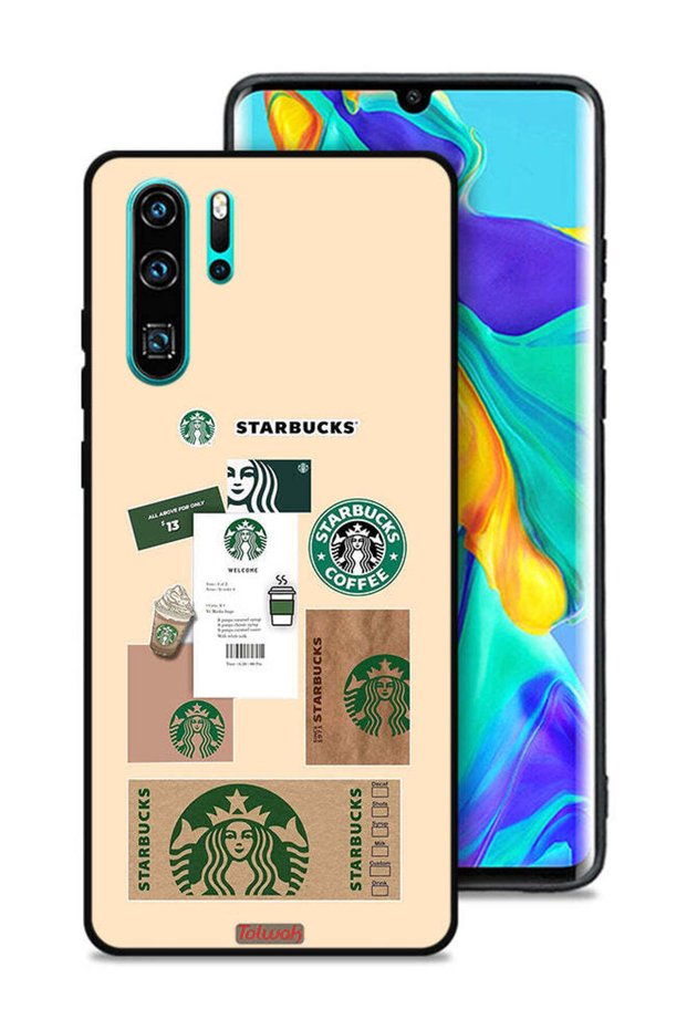 غطاء حماية لهاتف هواوي P30 Pro، ملصق قهوة