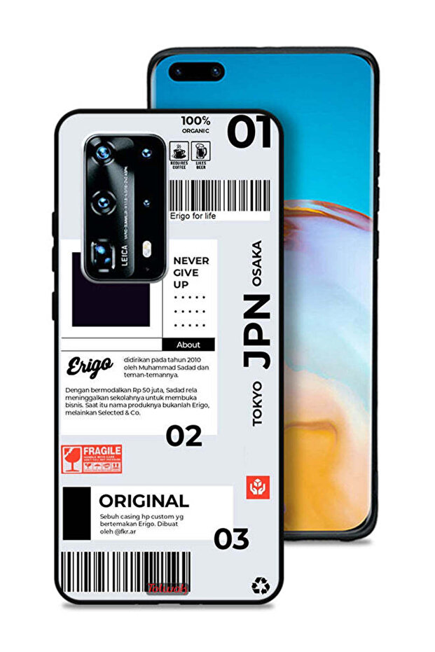 غطاء حماية لهاتف هواوي P40 Pro Plus 5G ملصق ياباني