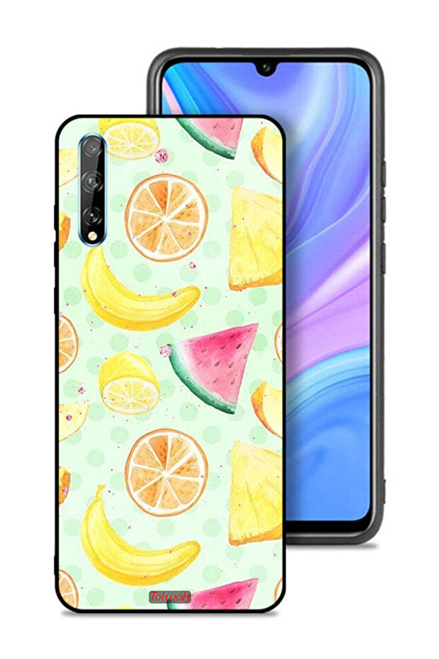Huawei P Smart S Protective Case Cover Fruits Watercolor Art