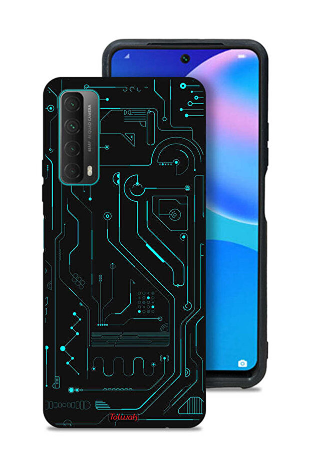 Huawei P smart (2021) Protective Case Cover Digital Art Circuits Minimalism Multiple Display