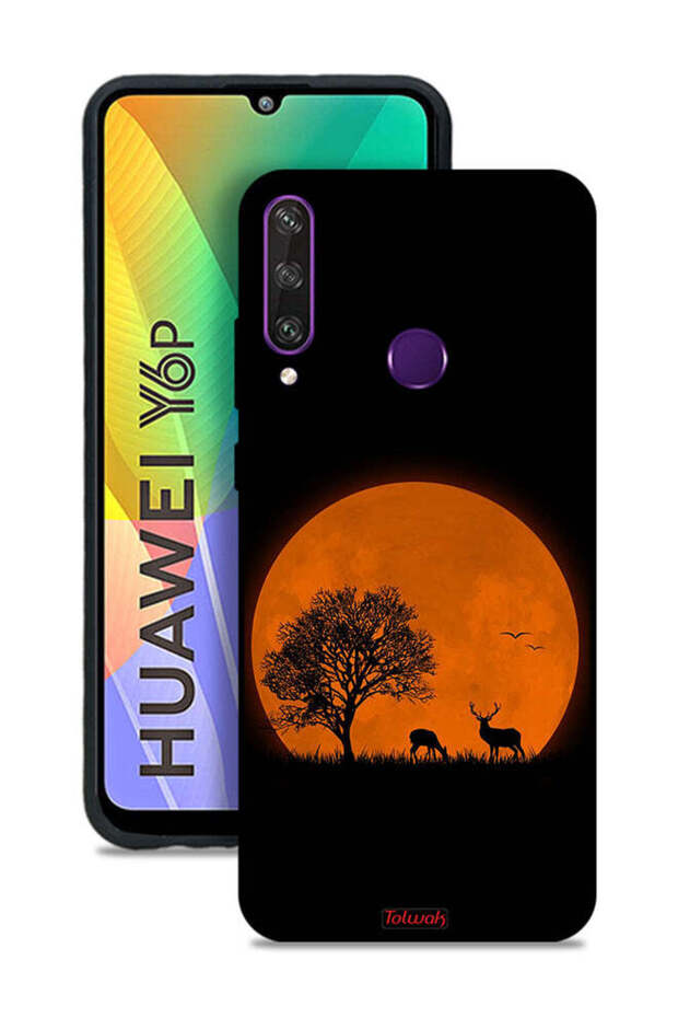 Huawei Y6p Protective Case Cover Evening Moon Art