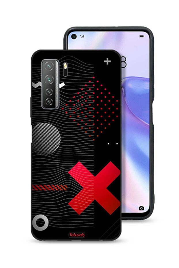 غطاء حماية لهاتف هواوي P40 لايت 5G بعلامة الصليب