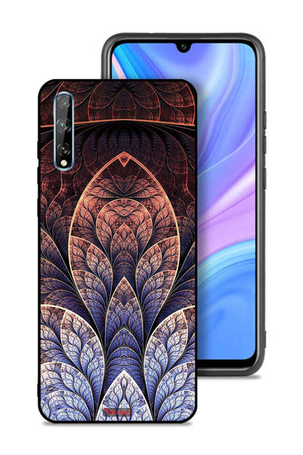 Huawei P Smart S Protective Case Cover Floral Fractal Abstract