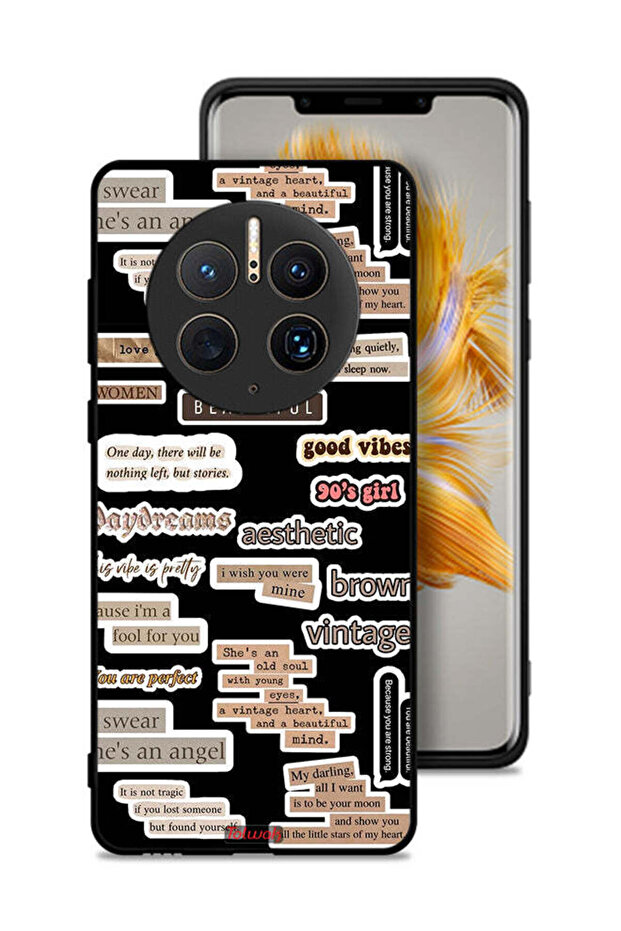 Huawei Mate 50 Pro Protective Case Cover Beautiful Quotes Stickers