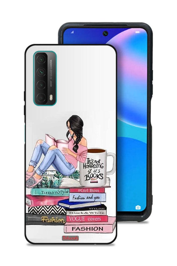 Huawei P smart (2021) Protective Case Cover Girl And Fashion Books Art