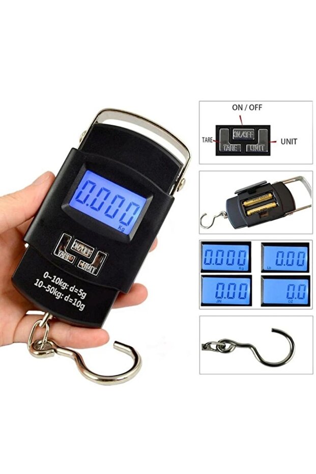 Digital Scale 50kg, Black - 3