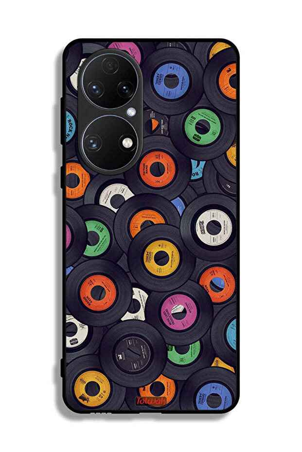 غطاء حماية لهاتف هواوي P50E بنمط أقراص مضغوطة - 2