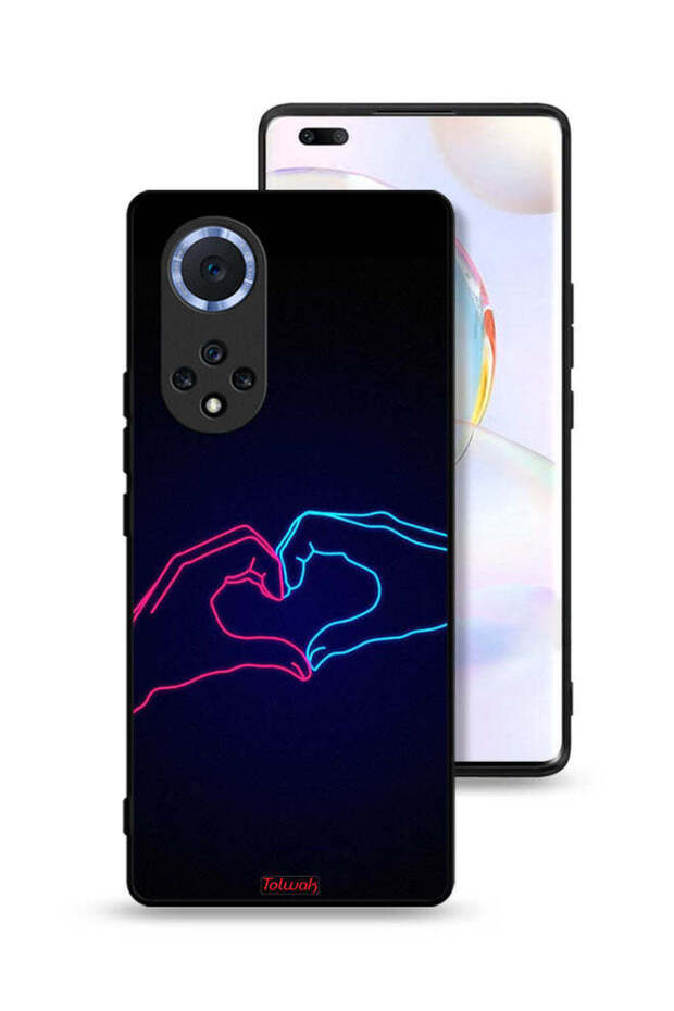 غطاء حماية لهاتف Honor 50 Pro بتصميم يد تلامس القلب